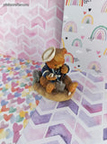 Vintage Sandcastle Teddy Bear Beach Fun Figurine, Nice & Clean