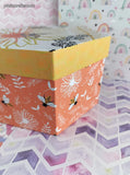 Hexagonal Decorative Bumble Bee Gift Box Set/2 Nesting, Like New