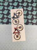 Vintage 1998 Creative Memories Red Blue Bicycles Full Sticker Sheet, Unused