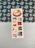 Vintage 1999 Creative Memories Toddler Train Birthdays 123 Full Sticker Sheet, Unused
