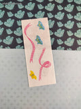 Vintage 1997 Creative Memories Butterflies & Pink Ribbons Full Sticker Sheet, Unused