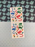 Vintage 1999 Creative Memories Confetti Streamers Full Sticker Sheet, Unused