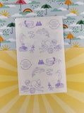Vintage 1991 Mrs. Grossman's Ocean Animals Full Sticker Sheet, Clean & Unused