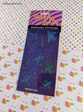 Vintage 1997 Stickety-Doo-Da Activity Removable SHINY Stickers Space, 1 Sheet New & Sealed