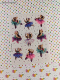 Vintage Hallmark Ballerina Teddy Bears Full Sticker Sheet, Unused
