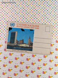 Vintage Fold-Out Postcard Style Pictures United Nations Headquarters, New York