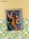 Vintage MewTwo Strikes Back TOPPS #35 The Fight Rages Textured Holo Black Label Pokemon Card - VG