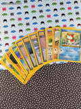 Vintage 1990's Bulk Pokemon Card Lot, 59 Common + 62 Uncommon WOTC Cards No Duplicates