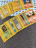 Vintage 1990's Bulk Pokemon Card Lot, 36 Common + 25 Uncommon WOTC Cards No Duplicates