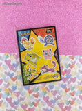 Vintage 1999 Topps Black Label Various Evolutions Pokemon Sticker/Puzzle Card - Unused