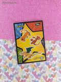 Vintage 1999 Topps Black Label Charmander Evolutions Pokemon Sticker/Puzzle Card - Unused