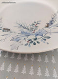 Vintage Pfaltzgraff Winter Frost Snowy Dinner Plate 11.25", Clean