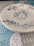 Vintage Pfaltzgraff Winter Frost Snowy Polar Bear Luncheon Plates 8.75" Set/2, Clean