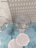 Vintage Pfaltzgraff Winter Frost Snowy Glass Tumblers 5.75" Set/2, Like New