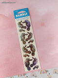 Vintage Hambly Stickers, Prismatic SHINY Seals Manatees, 1 Sheet New & Sealed