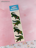 Vintage Hambly Stickers, Prismatic SHINY Alligators Crocodiles, 1 Sheet New & Sealed