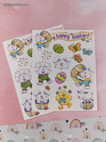 Vintage Happy Easter Bunny Fun Full Sticker Sheets Set/2
