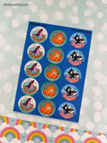 RARE Vintage Trend Sea Animals #T-6416 Blueberry Scratch 'n Sniff Full Sticker Sheet, Unused