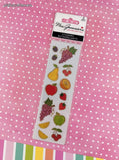 Mrs. Grossman's Limited Edition Fancy Fruits SHINY Full Sticker Sheet Set/2, NEW & Sealed