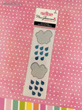 Mrs. Grossman's Limited Edition Clouds and Rain SHINY Full Sticker Sheet Set/2, NEW & Sealed