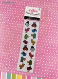 Mrs. Grossman's Limited Edition Chubby Birds SHINY Full Sticker Sheet Set/2, NEW & Sealed