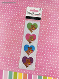 Mrs. Grossman's Limited Edition Bears in Hearts SHINY Full Sticker Sheet Set/2, NEW & Sealed