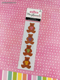 Mrs. Grossman's Limited Edition Love You Bear SHINY Full Sticker Sheet Set/2, NEW & Sealed