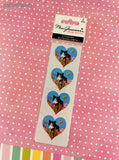 Mrs. Grossman's Limited Edition Heart Collage Cat SHINY Full Sticker Sheet Set/2, NEW & Sealed