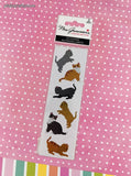 Mrs. Grossman's Limited Edition Sparkly Kittens SHINY Full Sticker Sheet Set/2, NEW & Sealed