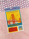 Mrs. Grossman's Destinations Cardstock Stickers San Francisco Embossed Full Sticker Sheet, NEW