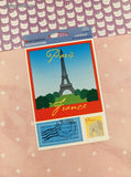 Mrs. Grossman's Destinations Cardstock Stickers Paris France Embossed Full Sticker Sheet, NEW