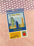 Mrs. Grossman's Destinations Cardstock Stickers New York NY Embossed Full Sticker Sheet, NEW
