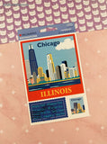 Mrs. Grossman's Destinations Cardstock Stickers Chicago IL Embossed Full Sticker Sheet, NEW