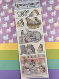 Vintage House-Mouse and Friends Get Well Soon! Acid & Lignin Free Full Sticker Sheet, NEW