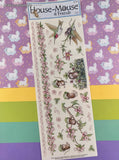 Vintage House-Mouse and Friends Spring Blossoms Acid & Lignin Free Full Sticker Sheet, NEW