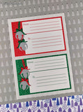 Vintage 2003 Mrs. Grossman's Christmas Gift Labels Red Green Jingle Bells Full Sticker Sheet, NEW