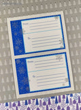 Vintage 2003 Mrs. Grossman's Christmas Gift Labels Blue Silver Snowflakes Full Sticker Sheet, NEW