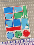 Vintage 2003 Mrs. Grossman's Christmas Gift Labels Snowmen & Penguins Full Sticker Sheet, NEW