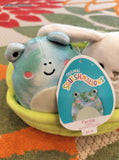 NWT Squishmallows Green Easter Basket w/Valentina & Ferdie 4”-5” Squishmallows