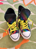 Converse All Stars Hi Tops Rainbow SHINY M5 W7 Sneakers