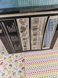 Vintage Valiant Crafts YKI Blue Butterfly Chicken Scratch Pillow Kit NEW