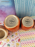 Threshold Orange Fox Wildlife Stoneware Jars Canisters w/Lids Set/2