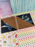 Nautical Themed Ship + Whale Set/2 Tile & Cork Coasters Square