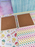 Nautical Themed Ship + Whale Set/2 Tile & Cork Coasters Square