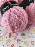 Studio Samples by Nicole Pink 100% Polyester Fuzzy Soft Yarn Set/2 Skeins NEW