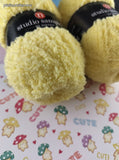 Studio Samples by Nicole Yellow 100% Polyester Fuzzy Soft Yarn Set/2 Skeins NEW