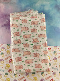 Vintage Wamsutta OTC Cute Lil' Piglets Fabric Remnant, 33" x 46", Nice / Clean