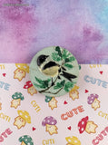 Vintage Painted Bird Nature Wildlife Embossed 3D Magnet