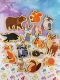 Bendon Miniature Lightweight Chipboard Wildlife Animals Refrigerator Magnet Set/14