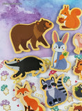 Bendon Miniature Lightweight Chipboard Wildlife Animals Refrigerator Magnet Set/14